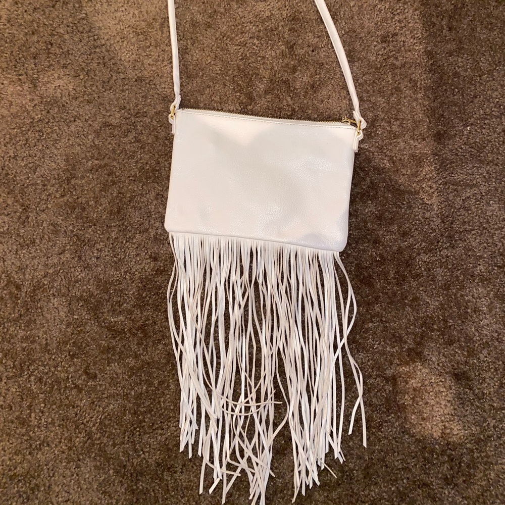 Fringe H&M Purse Cream